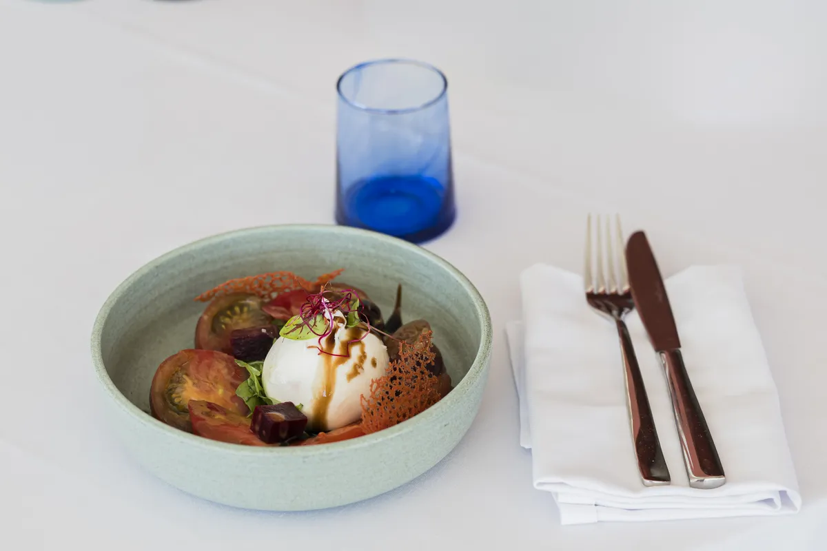 Tomates burrata, pesto verde